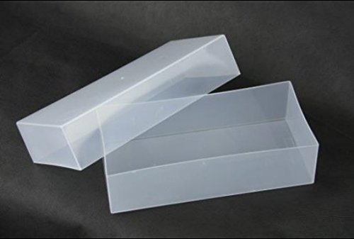 10x Clear Plastic Compliment Slip Boxes 210mm x 102mm x 55mm - Transparent Craft Storage Playing Card Boxes Holder
