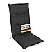 Gardissimo "Premium Hochlehner anthrazit, Gartenstuhlauflagen 120 x 50 x 8 cm Auflage Polsterauflage UV-Lichtecht Stuhlauflage Sitzauflage