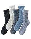 TEHOOK Warm Cozy Gifts Stuffers, Winter Soft Fluffy Thick Fuzzy Socks for Women