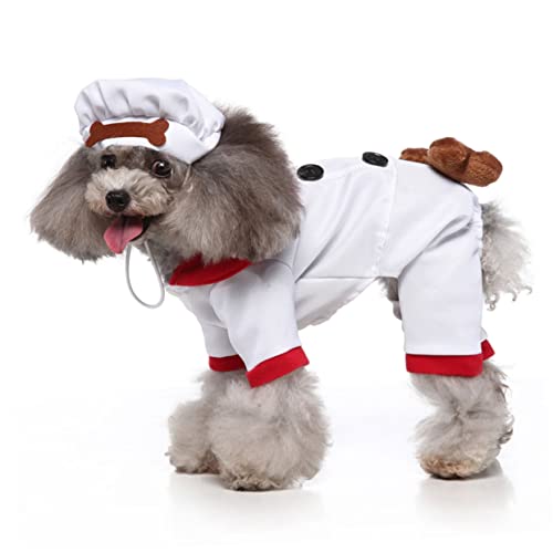 Disfraz divertido para perro tamaño M color blanco miniatura 4