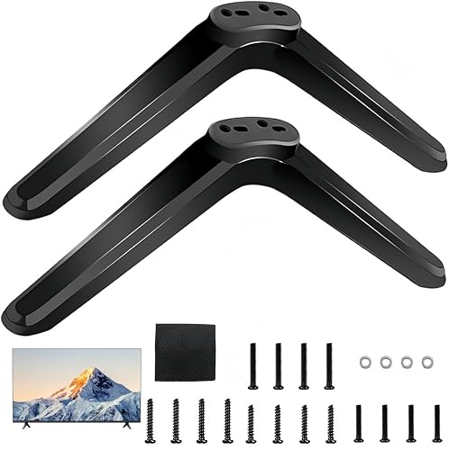 Base de soporte de TV para TCL, patas universales para TV para la mayoría de soportes de mesa de televisión de 32, 40, 49, 50 y 55 pulgadas, elevador de repuesto con tornillo y almohadilla, compatible