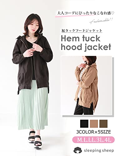 Sleeping Sheep コットンフードジャケット 4L ベージュ