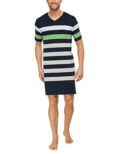 Preisvergleich Produktbild Schiesser Herren Nachthemd 1 / 2 Schlafanzugoberteil, Blau (dunkelblau 803), Large (Herstellergröße: 052)