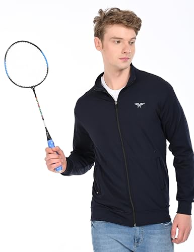 Image of HALFSPACE Men's Lycra Jacket - Lightweight Stretchable Sports & Gym Jacket with Zipper Pockets - Full Sleeve Activewear for Casual & Running