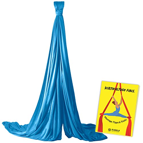 Diabolo Freizeitsport- Tissu pour ACROBATIQUE AERIENNE- 6m- Bleu- Sac de Transport inclu- pour Une Hauteur de 2à3m- respecte Les Normes Internationales- Résistant et Lavable- Yoga- Artistique-Acrobat
