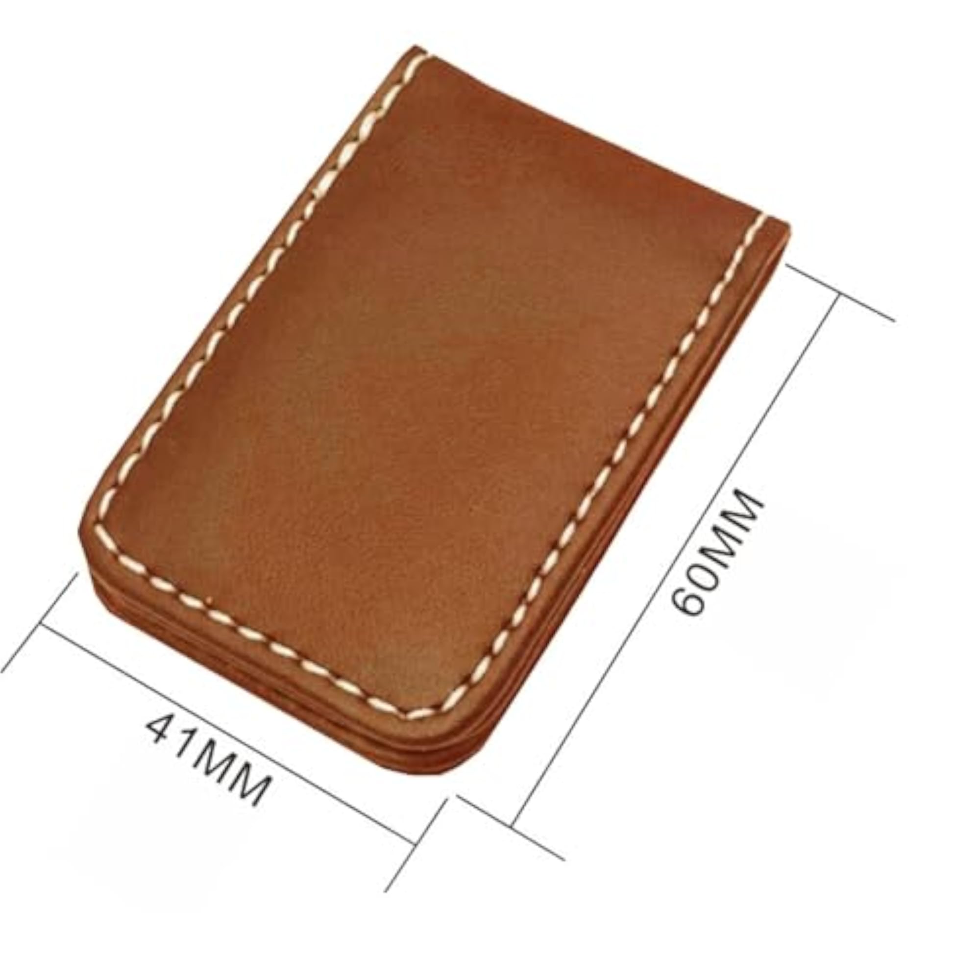 Magnetic Clip Dollar Clamp Card Holder, Brown