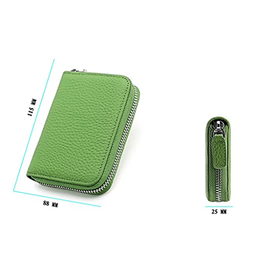 Leather Card Bag Men's And Women's Wallets Short Purse Organ Card Bag Zipper Coin Purse Cowhide4