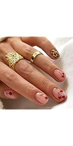 Short Square Press on Nails Spring False Nails with Leopard Design Red Cherry Glue on Nails Light...