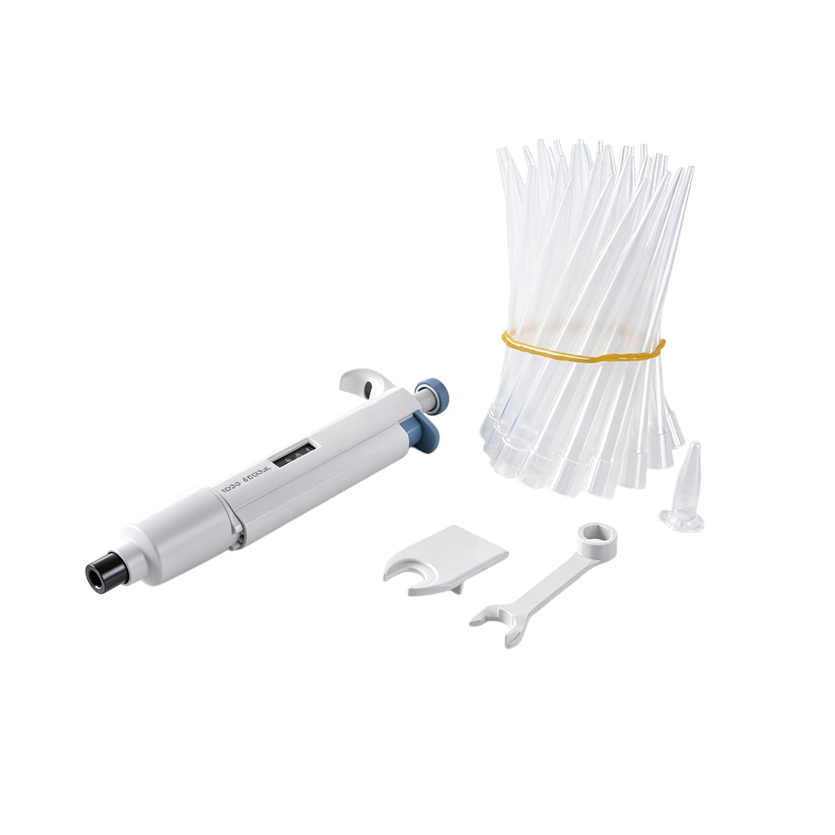 Teron Pipetta da laboratorio a canale singolo da 1-5 ml, micropipette ad alta precisione, con porzione inferiore autoclavabile, con 30 punte