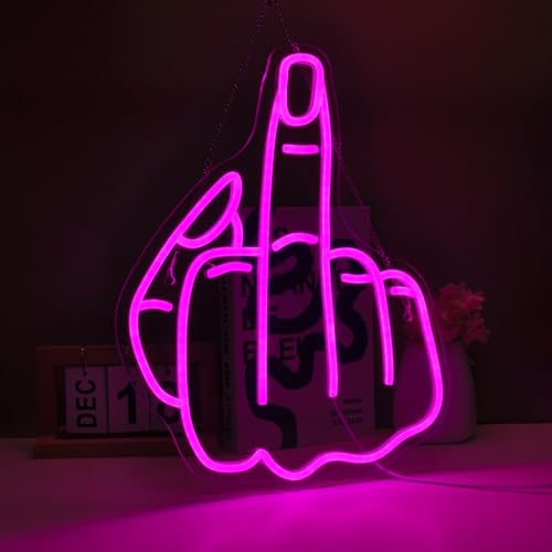 Image of Finger Neon Sign Led Light Up Signs for Wall Decor Usb Powered Neon Light Signs Indoor Light for Room Decor Holiday Gift
