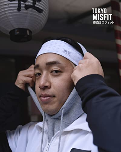 Image of Tokyo Misfit Japanese Headband for Men & Women, Sweat Band (Asanoha-White)