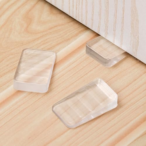 Image of Rubber Wedges Shims 6 Pack Table Wedge Clear Toilet Shims for Leveling, Furniture Levelers for Uneven Floors,Hot Tub Restaurant Appliance Shims for Leveling Feet(0.39 inch Th)