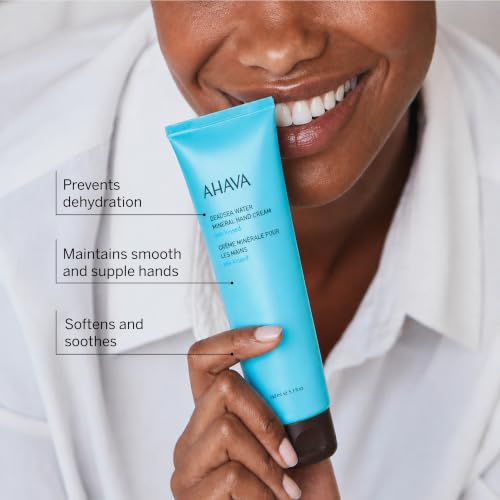 Image of AHAVA Dead Sea Water Mineral Hand Cream - Hand Moisturizer For Dry Cracked Hands, Light & Fast Absorbing, Enriched with Exclusive blend Osmoter, Smoothing Witch Hazel & Soothing Allantoin