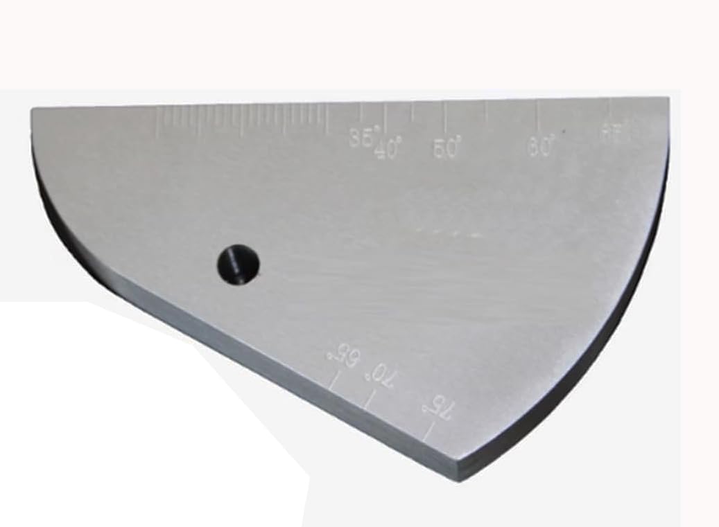 Ultrasonic Flaw Meter Calibration Test Block with 25mm and 50mm Radius, 5.0mm Hole 35 to 75 Degrees
