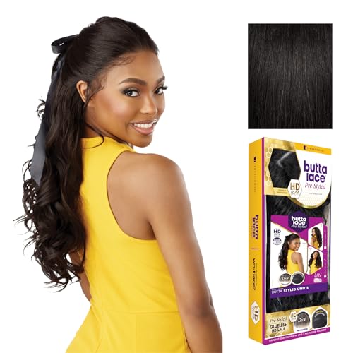 Sensationnel Butta Lace Prestyled Wig-Unit 5, 1B OFFBLACK