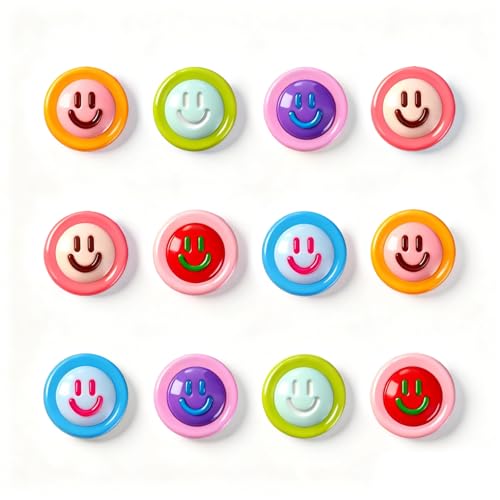 Set de 12 Imanes Decorativos Sonrientes Coloridos