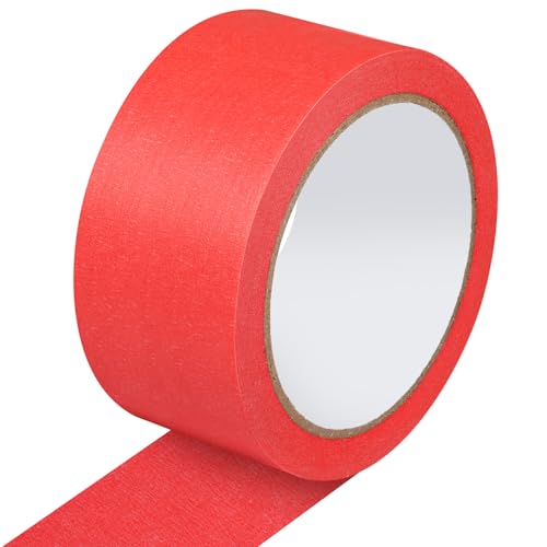Image of Red Painters Tape - Red Masking Tape 2 Inch Wide - Multi-Surface, Smart Adhesion, Indoor & Outdoor - Paint Tape for DIY, Labeling, Art, Car, General Purpose - 90FT Total
