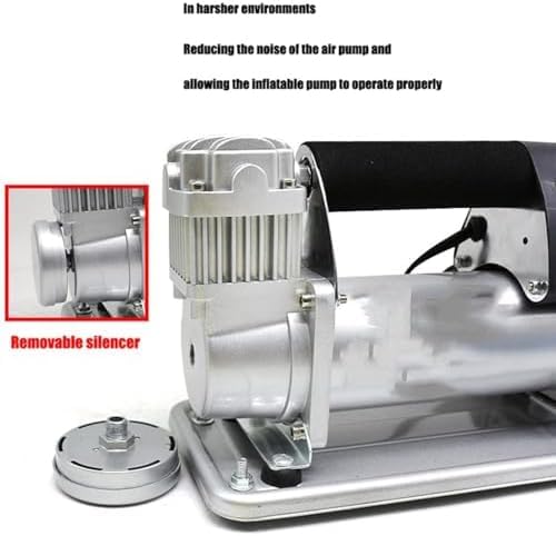 Samochodowa pompka powietrza, przenośna dwucylindrowa sprężarka powietrza, pompka do opon 12 V/24 V do samochodów, mini kompresor do szybkiego pompowania