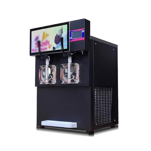 máquina de helados batidos para el hogar Máquina de helado multifuncional de doble cilindro, máquina de barro y nieve, aperitivos refrescantes de verano, bebidas frías, té de la leche y café máquina d