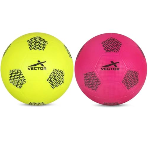 Image of Vector X Soft Kick PVC Rubber Moulded Indoor /Outdoor Water-Resistant & Durable Home Play Playing Sports Soccer Football for Kids, Youth, Boys, Men Unisex