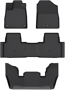 for Honda Pilot 2023-2025 Models - Custom Car Mats - Maximum Coverage, All Weather, Laser Measured - This Full Set Includes 1st, 2nd and 3rd Rows