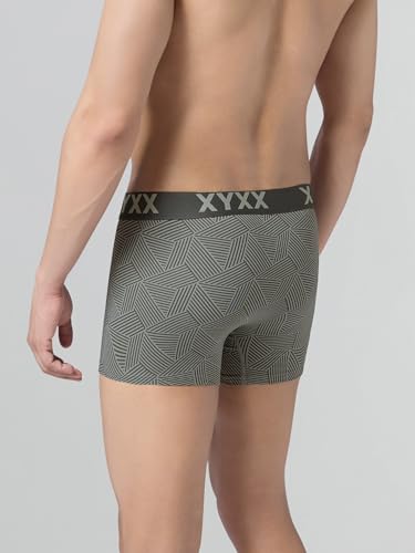 Image of XYXX Men's Cloudsoft Cotton Modal Geometric Print Trunks| Snug Fit, 4-Way Stretch & Anti-Roll No-Marks Waistband Underwear for Man