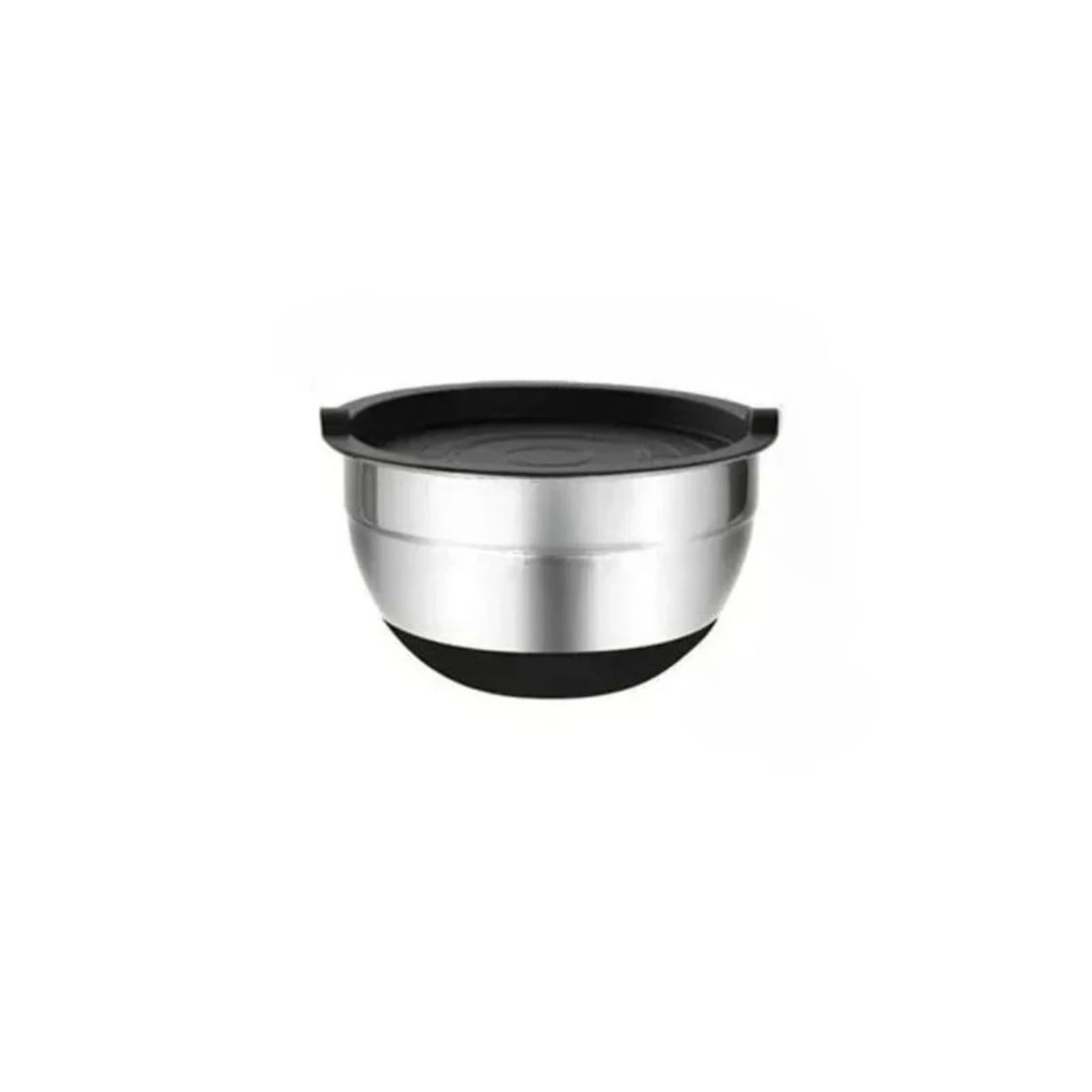 Cuenco for mezclar de acero inoxidable con tapa, antideslizante(14cm black)
