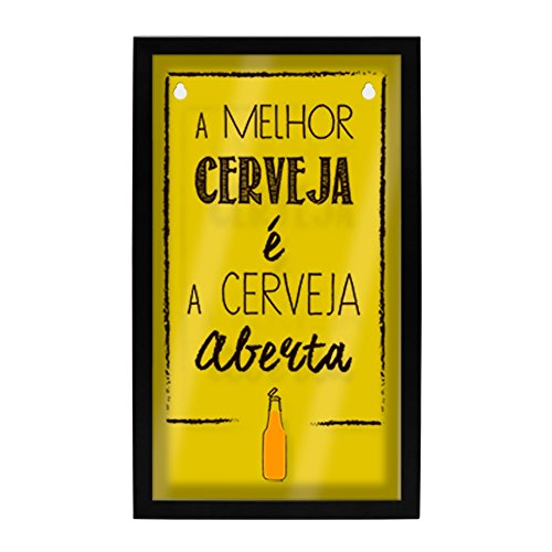 Quadro Porta Tampinhas Cerveja Aberta