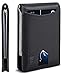 Travel Wallet RFID Blocking Bifold Slim Genuine Leather Thin Minimalist Front Pocket Mens Wallets with Money Clip - Made From Full Grain Leather (Charcoal Black 1.S)