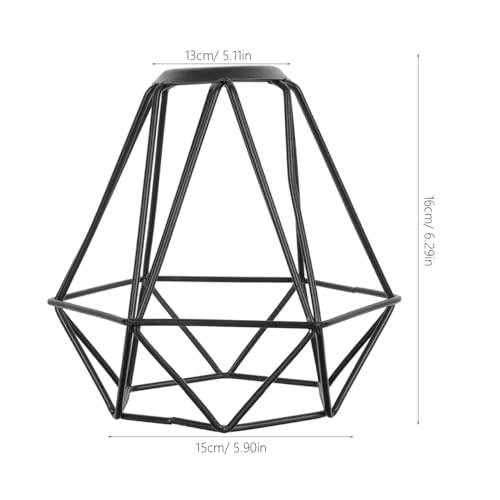 Image of Osaladi 5 Pcs Black Wrought Iron Lampshades Vintage Decorative Light Covers for Ceiling Fixtures Kitchen Dining Bedroom Living Room