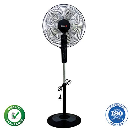 Image of IBELL CHROME10 400mm (16 Inch) Pedestal | 2-YEAR WARRANTY | 100% Copper Motor | 55W High Speed Copper Motor | High Speed Air Delivery | 3 Speed Control | Adjustable Height | Wide Oscillation [BLACK ]