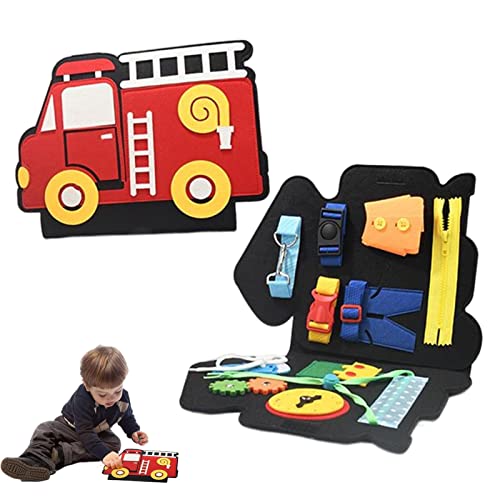 Felt Montessori Busy Book,Veículo se sentiu ocupado aprendendo placas | aprendizado pré-escolar para