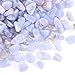 Swpeet 1 Pound Blue Chalcedony Small Tumbled Chips Stone Gemstone Chips Crushed Pieces Irregular Shaped Stones Crystal Chips Stone Perfect for Jewelry Making Home Decoration