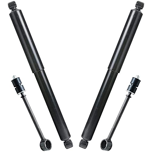 Image of Detroit Axle - 4WD Rear Shocks Kit for 1985-1997 Ford F-250, 1997 F-250 HD, 2 Shock Absorbers Assembly 2 Sway Bar End Links Replacement - 4pc Set
