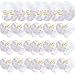 HinyoCo 24 Pcs Orchid Decorations Real Touch PU Artificial Flowers Orchid Heads Fake Phalaenopsis Flower Heads for DIY Craft Home Wedding Decoration