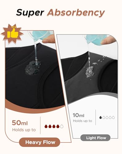 Image of INNERSY Women's Plus Size Period Underwear Heavy Flow Leak-Proof 3-Pack