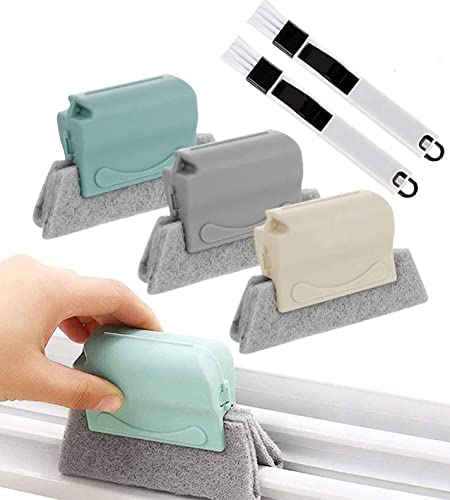 PENGQIMM Fensterrillen Reinigungsbürste, Reinigungsbürste Fenster, Mehrzweck Groove Mini Kleine Bürste für Fenster Tür Reinigung Aller Ecken und Lücken, Rillenreinigungsbürste für Küche Bad (5 Stück) Cover