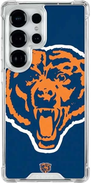 Skinit Clear Phone Case Compatible with Galaxy S25 Ultra - Officially Licensed NFL Chicago Bears Retro Logo Design