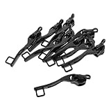 Abaodam 5 Pares de Tiradores de Cremallera de Doble Capa para Equipaje, Repuestos Metálicos Orificio de Bloqueo Único, Color Negro, Accesorios para Reparación de Mochilas y Maletas