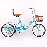 NOALED Triciclo para adultos, bicicleta de crucero de 3 ruedas de 20 pulgadas y 1 velocidad con sistema de frenado, cesta de gran tamaño para actividades de recreación, compras, ejercicios Exer