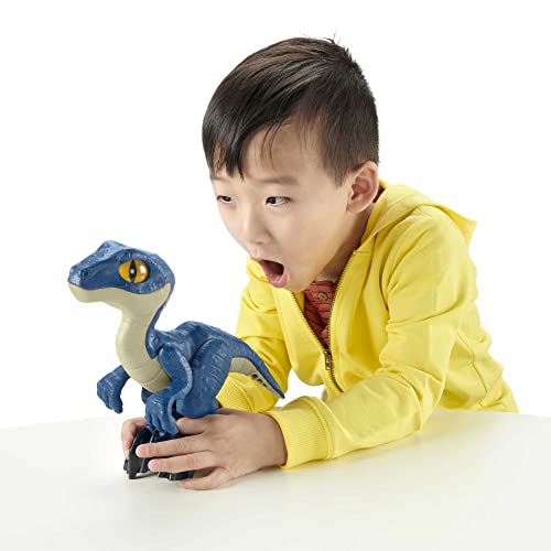 Fisher-Price Imaginext GWP07 - Jurassic World 3 XL Dino Raptor, extragroße Dinosaurierfigur für Vorschulkinder, Dinosaurier Spielzeug von 3 bis 8 Jahren