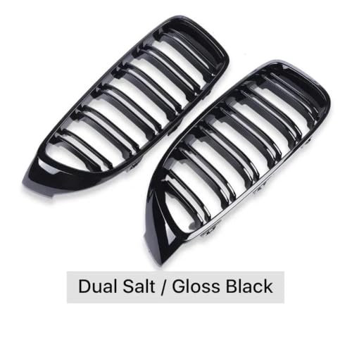 Parrilla delantera en negro brillante doble línea para BMW Serie 4 F32 F33 F36 de 2013 a 2020 2