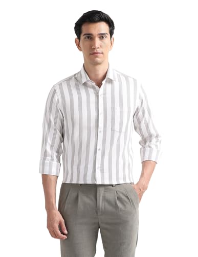 Image of Arrow Checked Slim Fit Mens Formal Shirt - Cotton, Breathable & Comfortable, Full Sleeves Shirts for Men