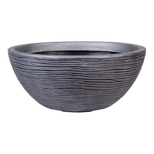 Strata Amalfi Planter Bowl Small D:39.5 X H:17cm Pewter