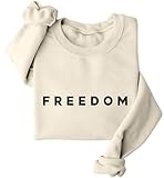 Photo Gallery freedom sweashirt - camicia da donna vintage con motivo democrazia americana patriot freedom, unisex, khika, m Photo Gallery freedom sweashirt - camicia da donna vintage con motivo democrazia americana patriot freedom, unisex, khika, m