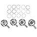 GELUOXI Set of 4 Engine Piston & Rings Kit Replacement for Hyundai Accent Kia Rio 1.6L DOHC 2012-2017 23041-2B600