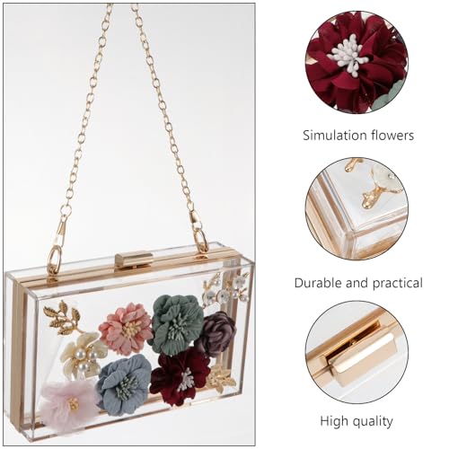 Pochette pour smartphone et argent grand format avec fleurs 3D