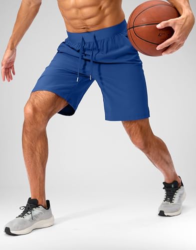 Image of Soothfeel Men's Running Shorts with Zipper Pockets 9 inch / 7 inch / 5 inch Quick Dry Eight Basketball Gym Workout Athletic Shorts