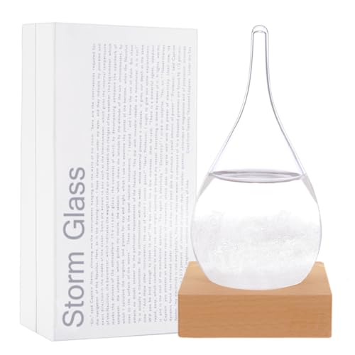 F FOXKEY Sturmglas Wettervorhersage, Dekorative Flasche, Home Office Desktop Dekoration, Einzigartiges Geschenk für Weihnachten, Geburtstag