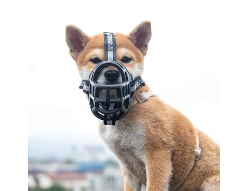 Soft Silicone Dog Muzzle – Breathable Basket Muzzle for